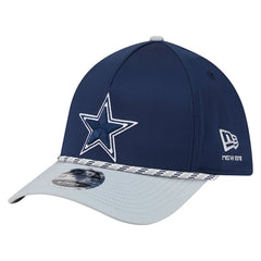 Dallas Cowboys Rope M-Crown A-Frame 39THIRTY Flex Hat - Navy/Silver Hats
