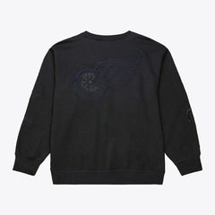 Detroit Red Wings Mitchell & Ness Phantom Fleece Crew Neck Sweatshirt - Black | US 203279100