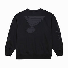 St. Louis Blues Mitchell & Ness Phantom Fleece Crew Neck Sweatshirt - Black | US 203279101