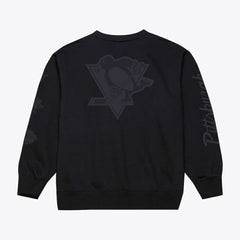 Pittsburgh Penguins Mitchell & Ness Phantom Fleece Crew Neck Sweatshirt - Black | US 203279103