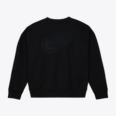 Detroit Red Wings Mitchell & Ness Unisex Phantom Fleece Crew Neck Sweatshirt - Black | US 203279118