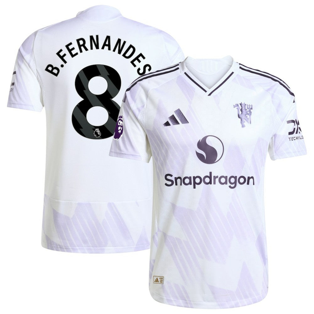Bruno Fernandes Manchester United 2025/26 Away Player Jersey White - Adidas