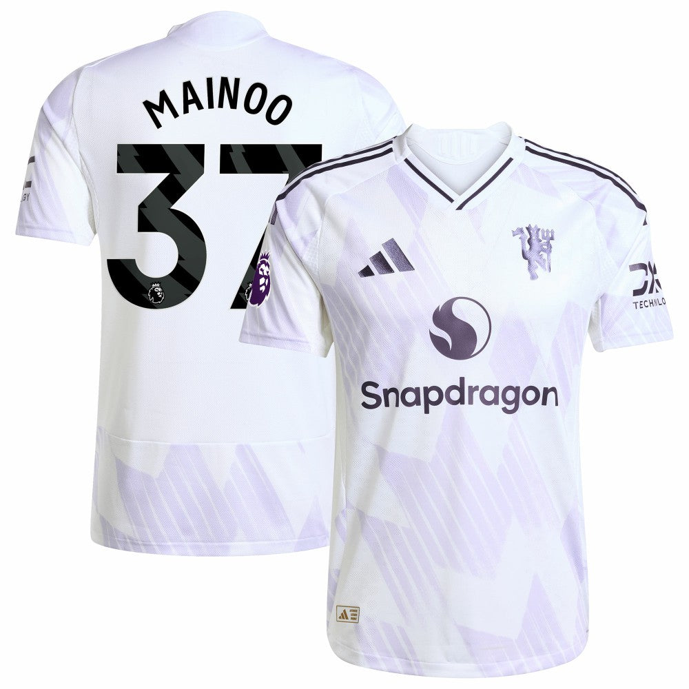 Kobbie Mainoo Manchester United 2025/26 Away Player Jersey White - Adidas on sale
