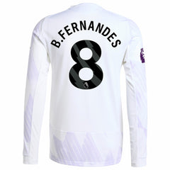 Bruno Fernandes Manchester United 2025/26 Away Long Sleeve Player Jersey White - Adidas outlet