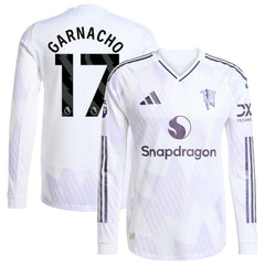 Alejandro Garnacho Manchester United 2025/26 Away Long Sleeve Player Jersey White - Adidas online