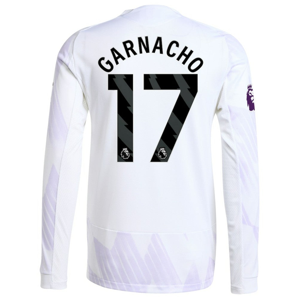 Alejandro Garnacho Manchester United 2025/26 Away Long Sleeve Player Jersey White - Adidas online