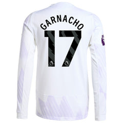 Alejandro Garnacho Manchester United 2025/26 Away Long Sleeve Player Jersey White - Adidas online