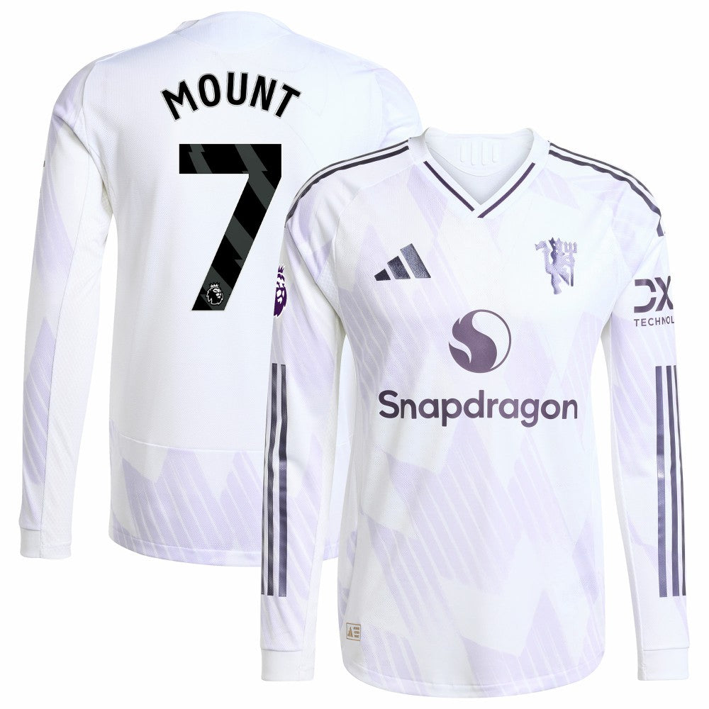 Mason Mount Manchester United 2025/26 Away Long Sleeve Player Jersey White - Adidas for sale