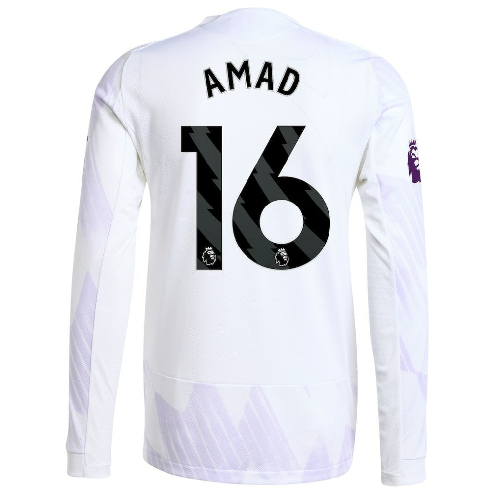 Amad Diallo Manchester United 2025/26 Away Long Sleeve Player Jersey White - Adidas