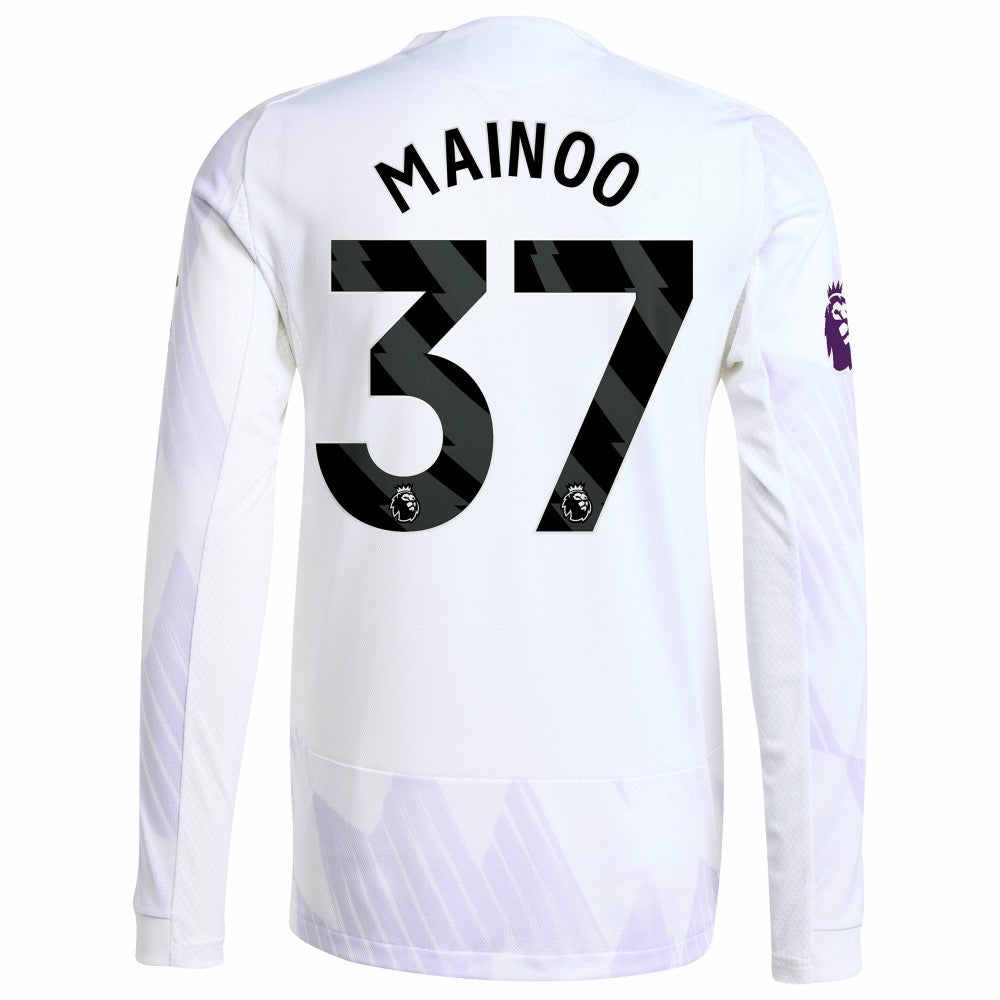 Kobbie Mainoo Manchester United 2025/26 Away Long Sleeve Player Jersey White - Adidas for sale