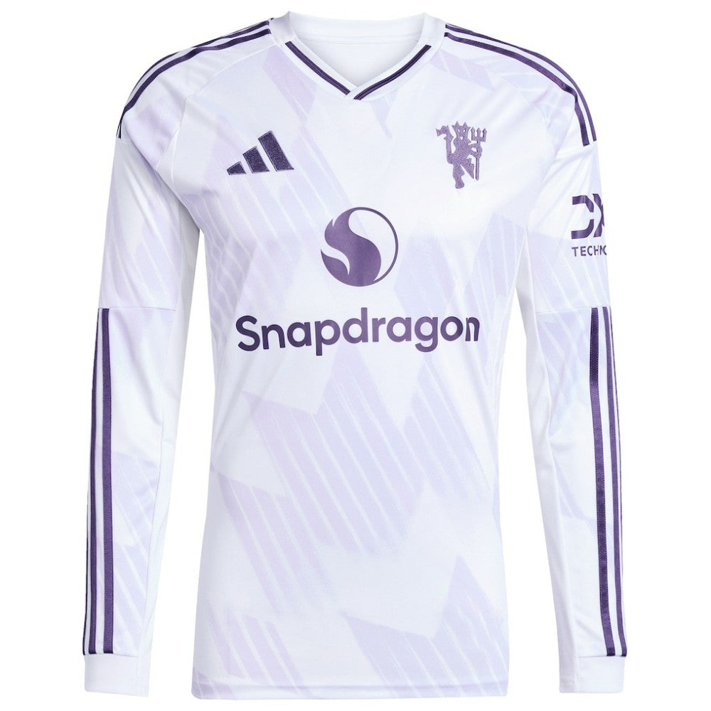 Bruno Fernandes Manchester United 2025/26 Away Replica Long Sleeve Player Jersey White - Adidas on sale