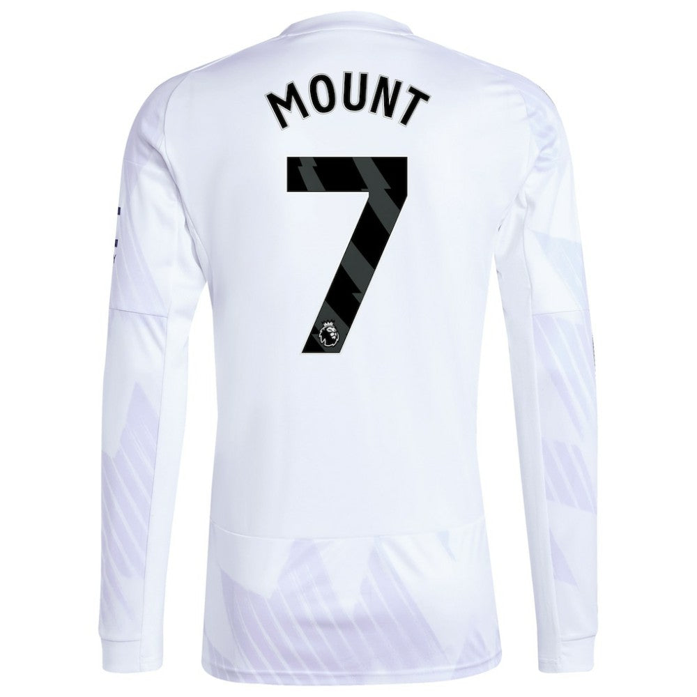 Mason Mount Manchester United 2025/26 Away Replica Long Sleeve Player Jersey White - Adidas discount