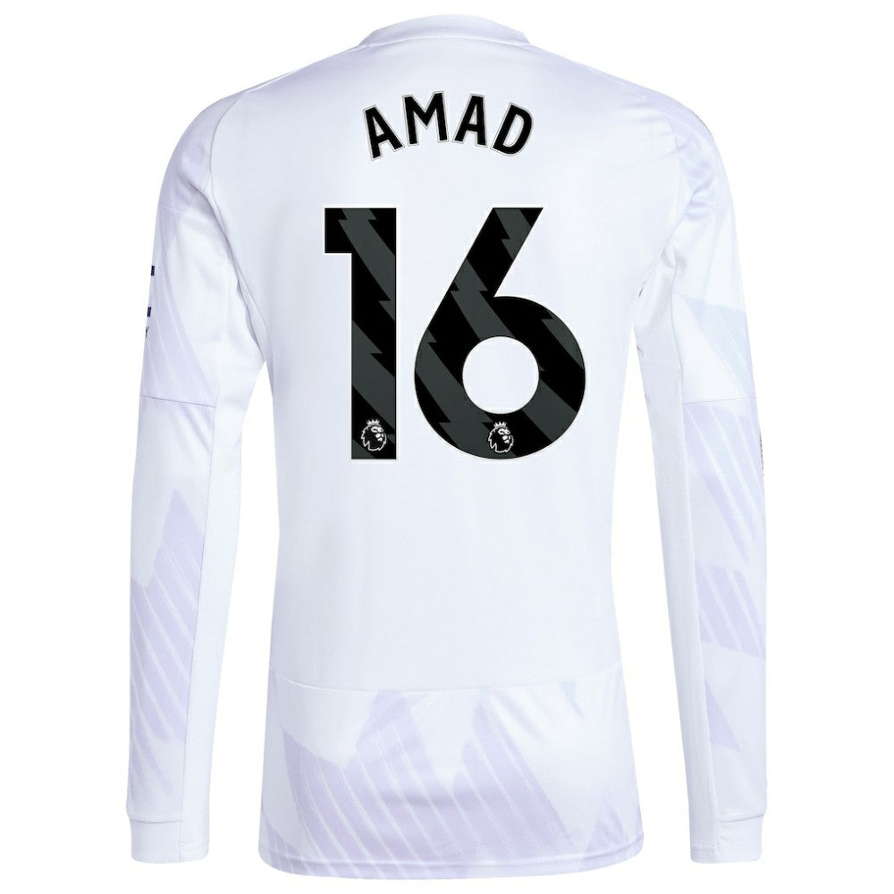 Amad Diallo Manchester United 2025/26 Away Replica Long Sleeve Player Jersey White - Adidas outlet