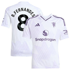 Bruno Fernandes Manchester United Youth 2025/26 Away Replica Player Jersey White - Adidas online