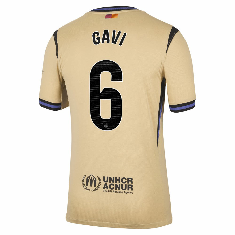 Gavi Barcelona 2025/26 Away Stadium Replica Jersey Gold - Nike discount