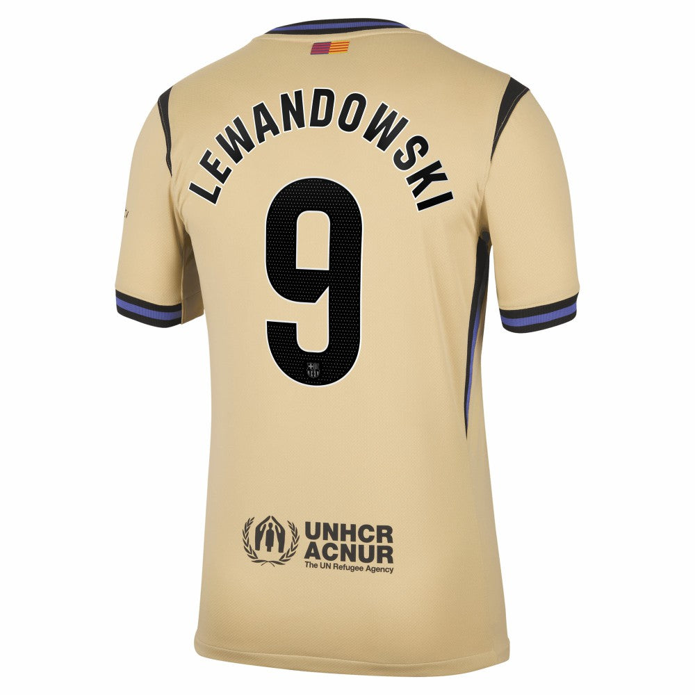 Robert Lewandowski Barcelona 2025/26 Away Stadium Replica Jersey Gold - Nike cheap