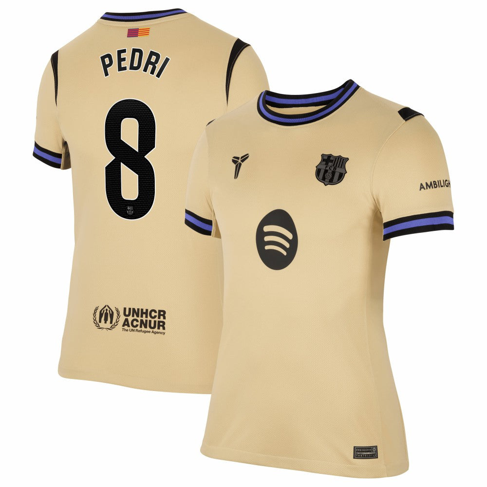 Pedri Barcelona Women's 2025/26 Away Stadium Replica Jersey Gold - Nike discount