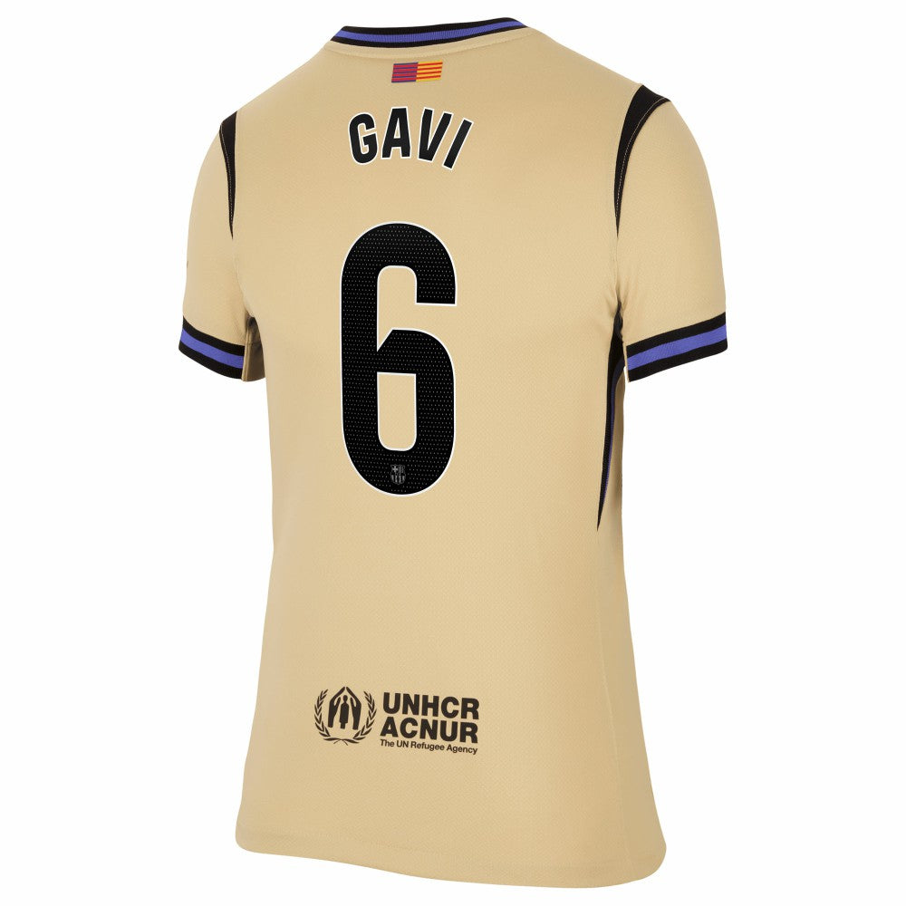 Gavi Barcelona Women's 2025/26 Away Stadium Replica Jersey Gold - Nike discount