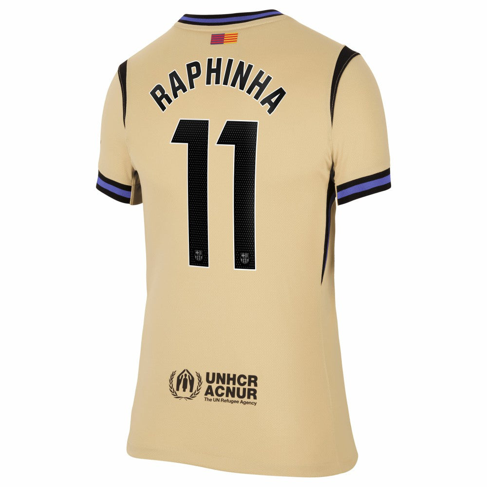Raphinha Barcelona Women's 2025/26 Away Stadium Replica Jersey Gold - Nike online