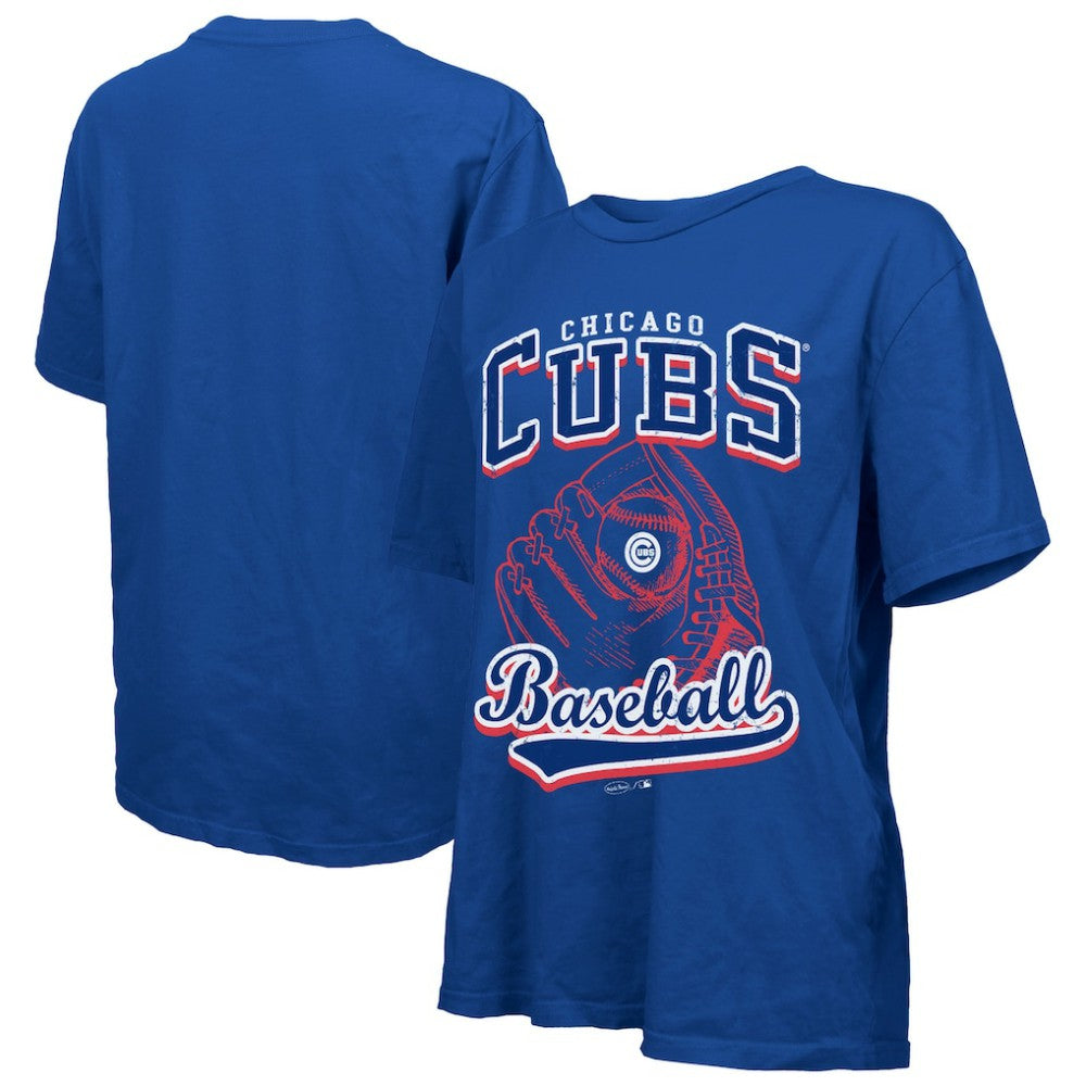 Chicago Cubs Majestic Threads Women's Oversized First Base T-Shirt - Royal T-shirts