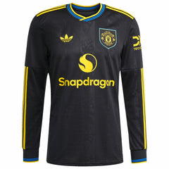 Manchester United 2025/26 Third Replica Long Sleeve Custom Jersey Black - Adidas for sale