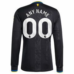 Manchester United 2025/26 Third Replica Long Sleeve Custom Jersey Black - Adidas for sale