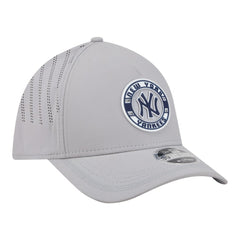 New York Yankees New Era Patch 39THIRTY A-Frame M-Crown Perforated Flex Hat - Gray Hats