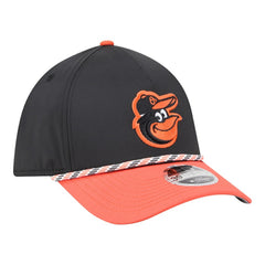Baltimore Orioles New Era Rope M-Crown A-Frame 39THIRTY Flex Hat - Black/Orange Hats