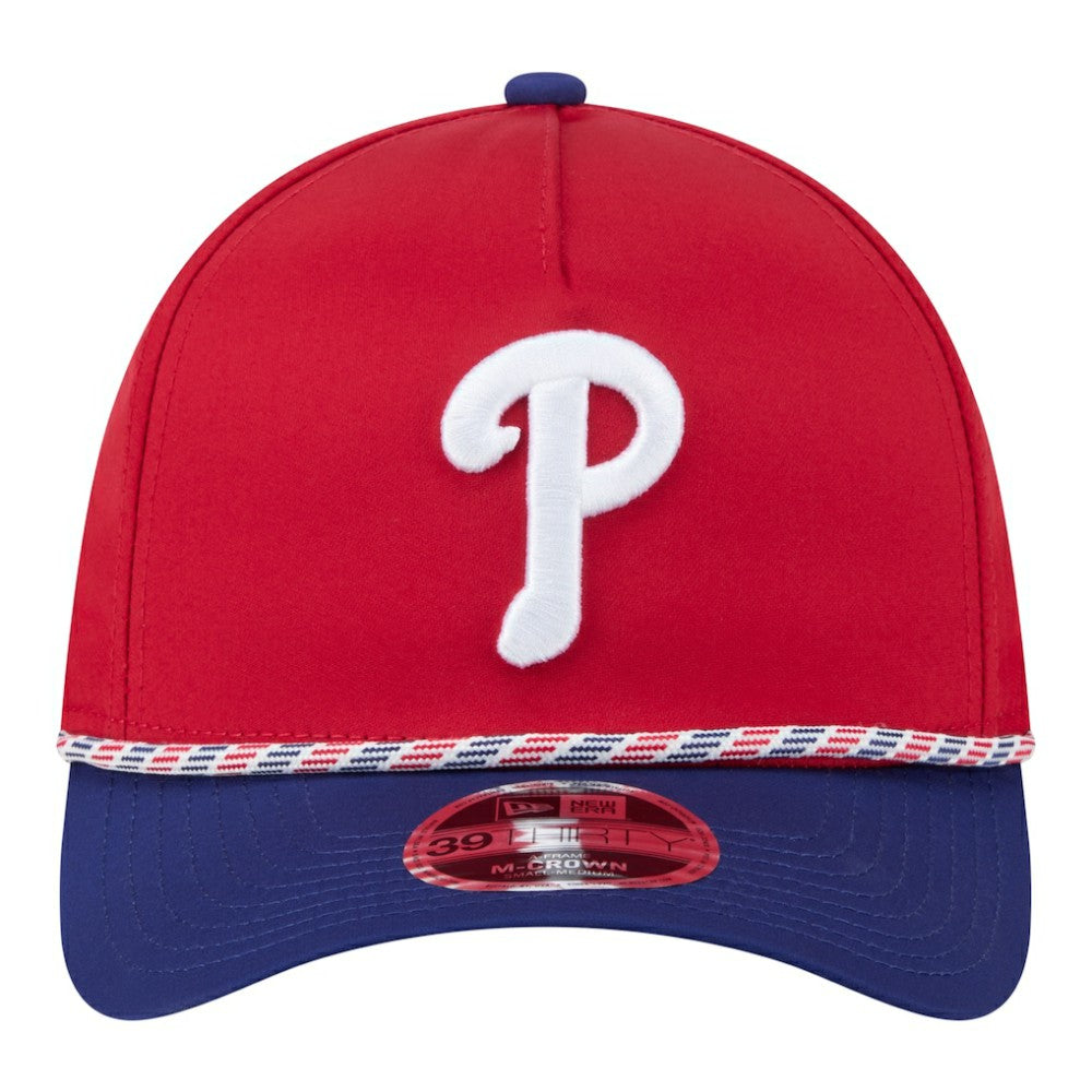 Philadelphia Phillies New Era Rope M-Crown A-Frame 39THIRTY Flex Hat - Red/Royal Hats