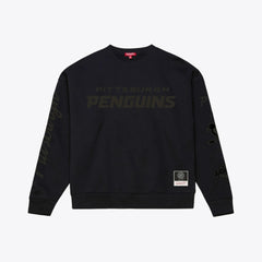 Pittsburgh Penguins Mitchell & Ness Unisex Phantom Fleece Crew Neck Sweatshirt - Black | US 203280910