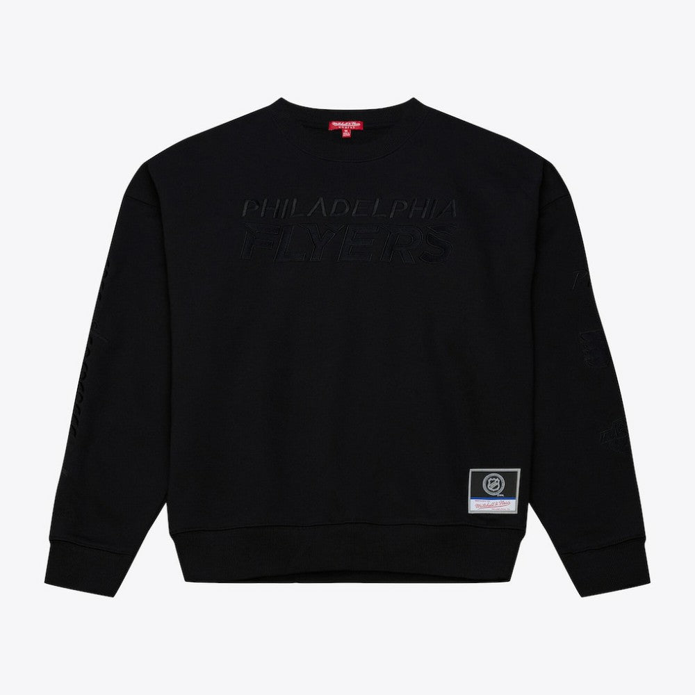 Philadelphia Flyers Mitchell & Ness Unisex Phantom Fleece Crew Neck Sweatshirt - Black | US 203280911