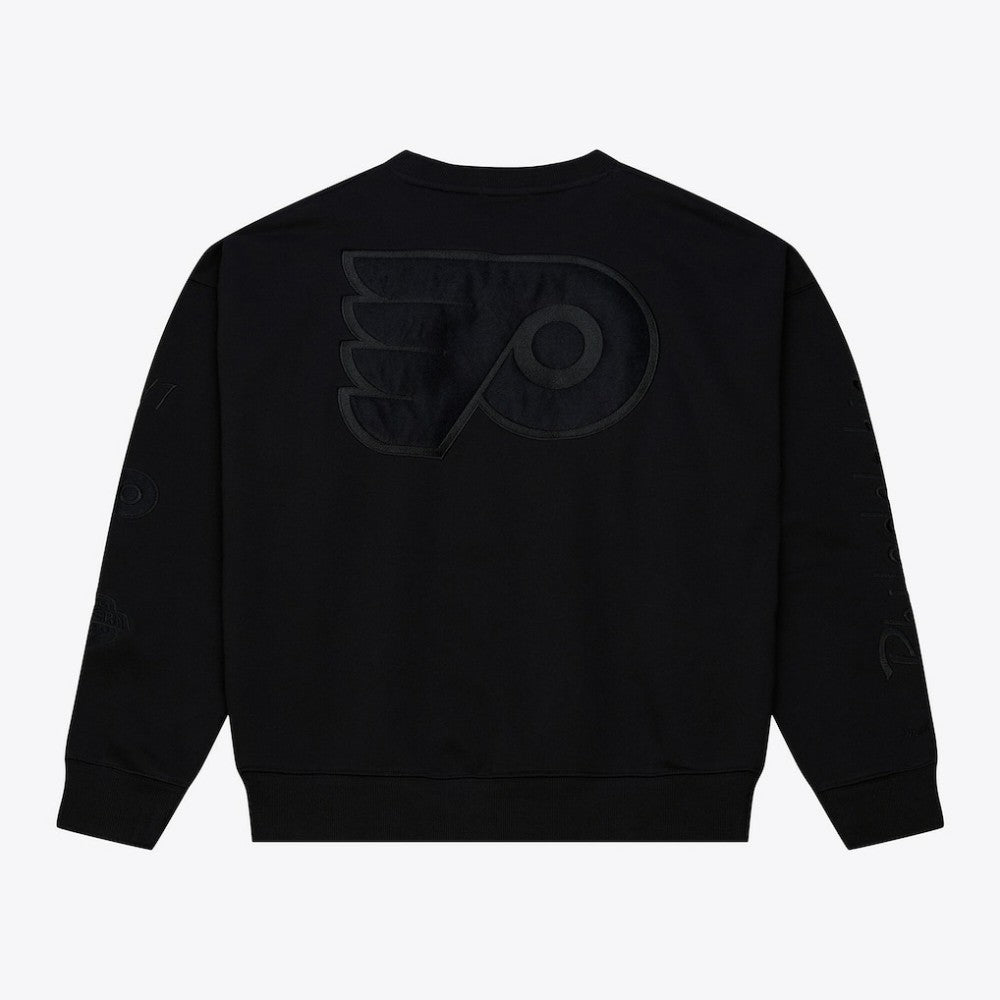 Philadelphia Flyers Mitchell & Ness Unisex Phantom Fleece Crew Neck Sweatshirt - Black | US 203280911