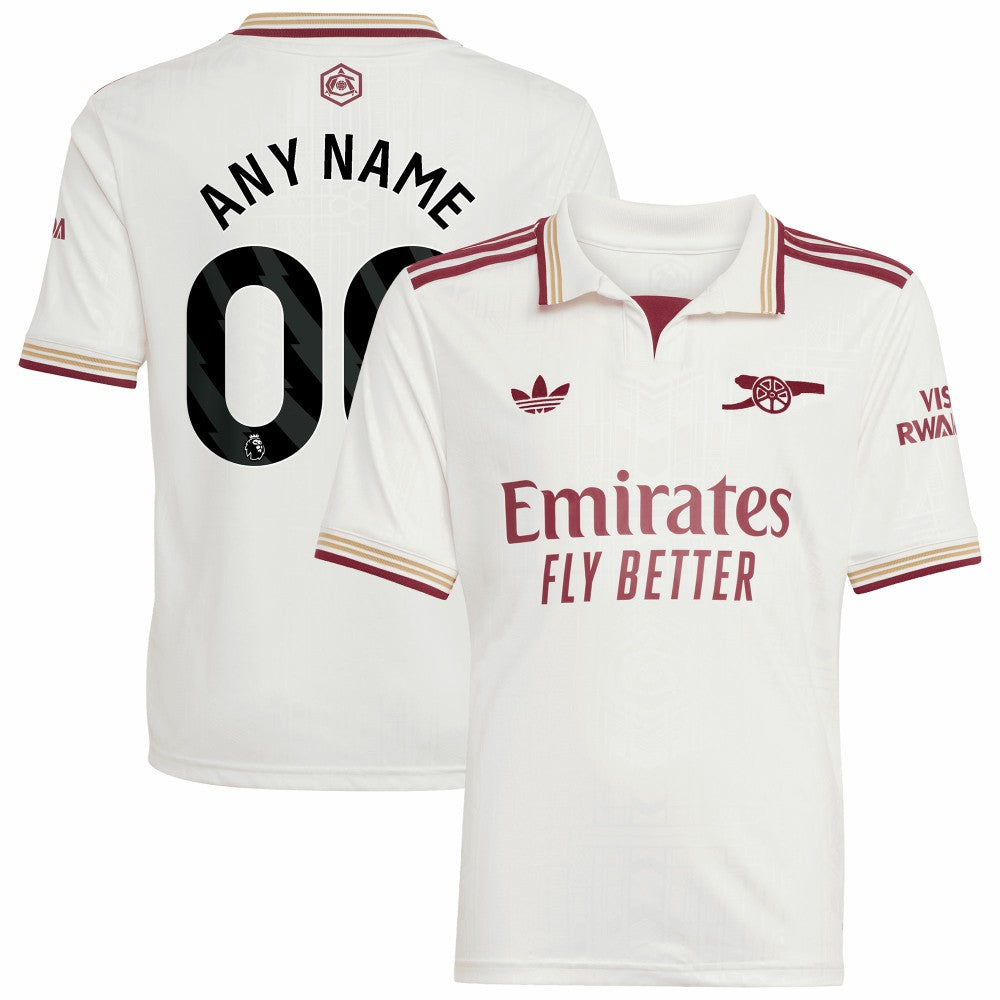 Arsenal Youth 2025/26 Third Replica Custom Jersey White - Adidas for sale