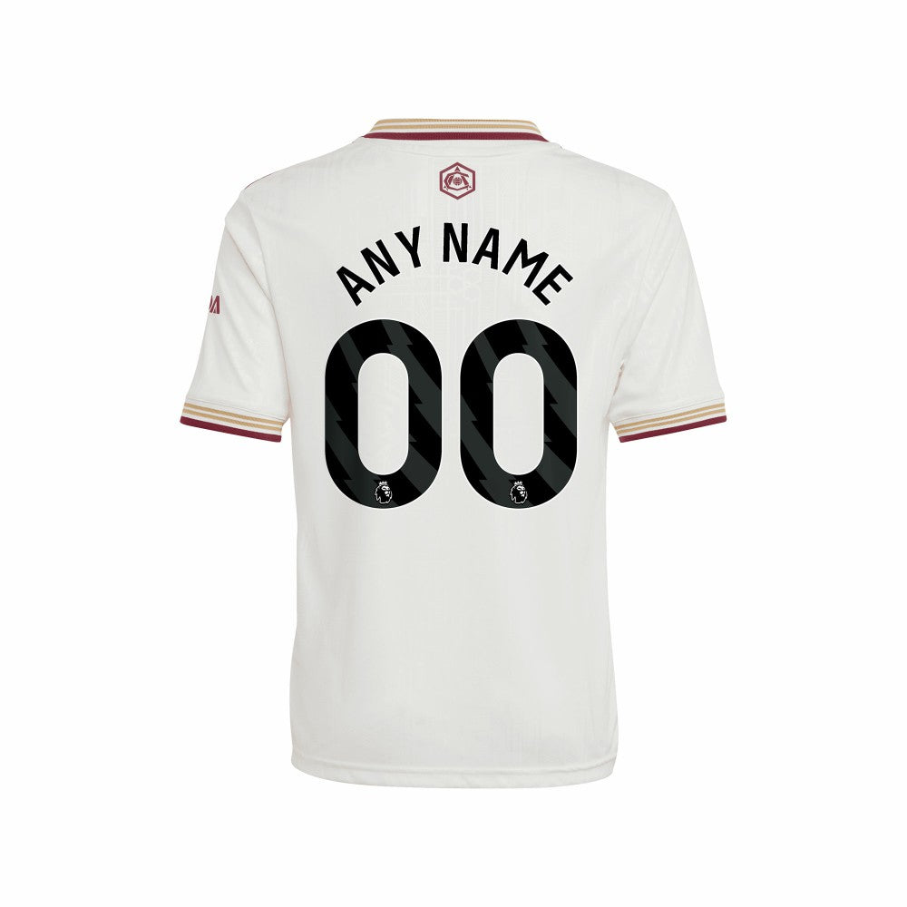 Arsenal Youth 2025/26 Third Replica Custom Jersey White - Adidas for sale