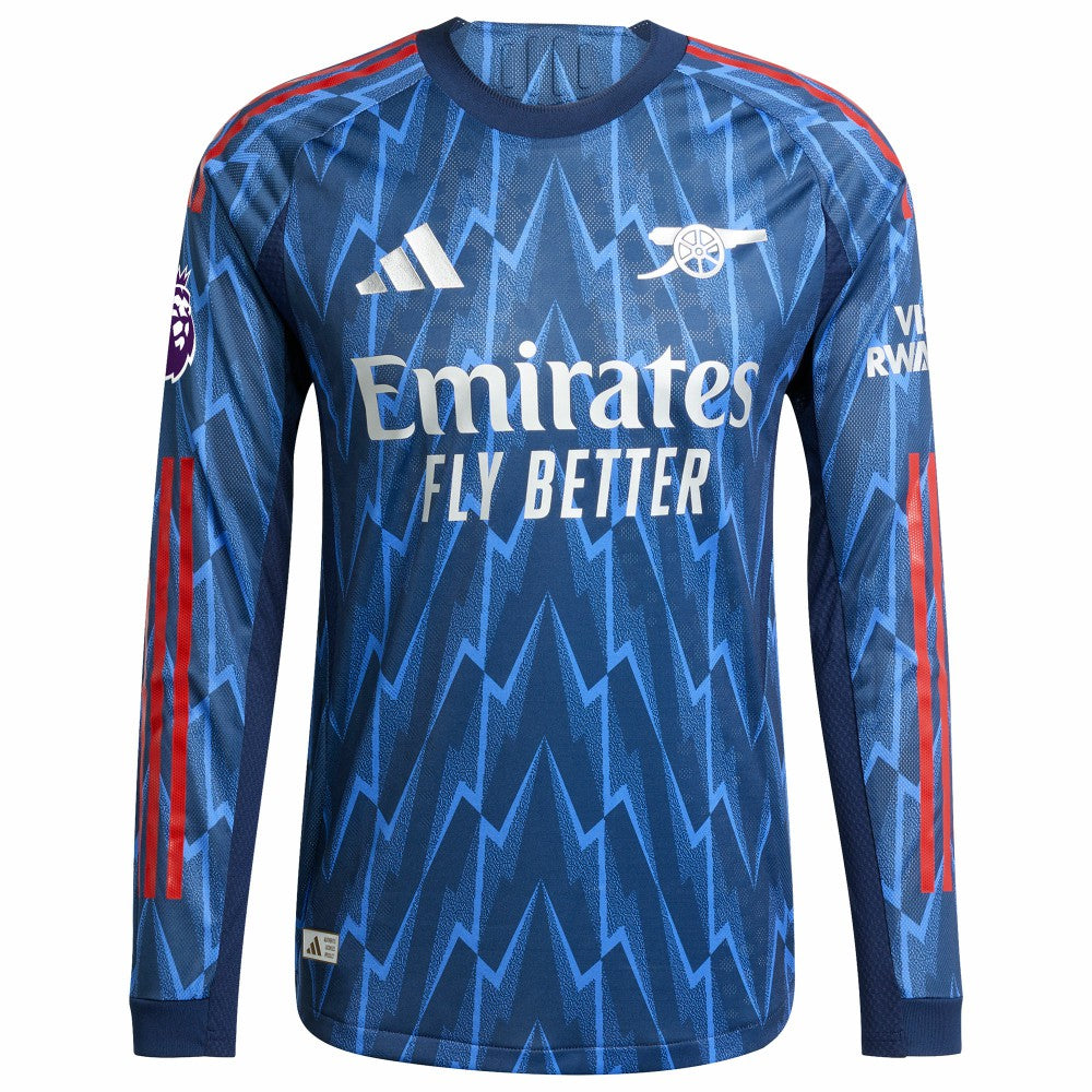 William Saliba Arsenal 2025/26 Away Long Sleeve Player Jersey Blue - Adidas on sale