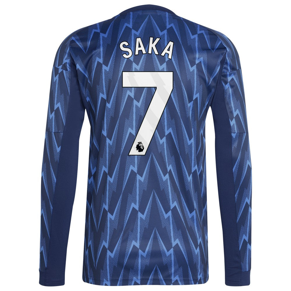 Bukayo Saka Arsenal 2025/26 Away Replica Long Sleeve Player Jersey Blue - Adidas cheap