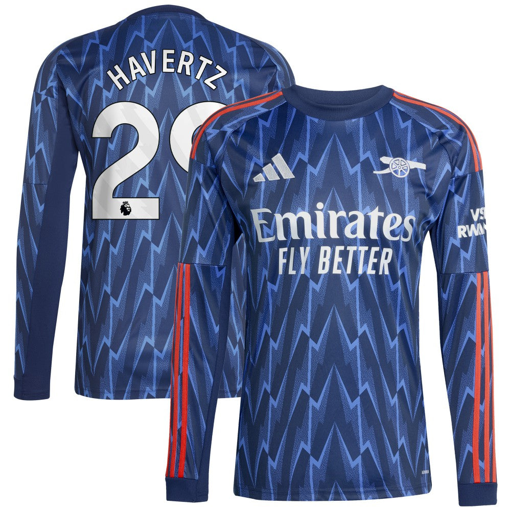 Kai Havertz Arsenal 2025/26 Away Replica Long Sleeve Player Jersey Blue - Adidas for sale