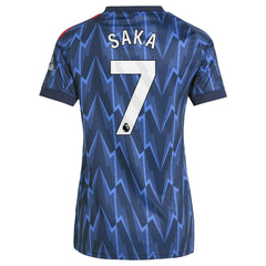 Bukayo Saka Arsenal Women's 2025/26 Away Replica Player Jersey Blue - Adidas