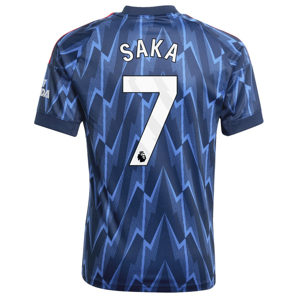 Bukayo Saka Arsenal Youth 2025/26 Away Replica Player Jersey Blue - Adidas on sale