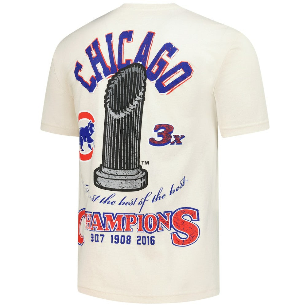 Chicago Cubs Mitchell & Ness Legacy Defined T-Shirt - Cream T-shirts