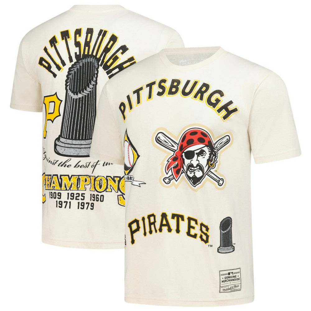 Pittsburgh Pirates Mitchell & Ness Legacy Defined T-Shirt - Cream T-shirts