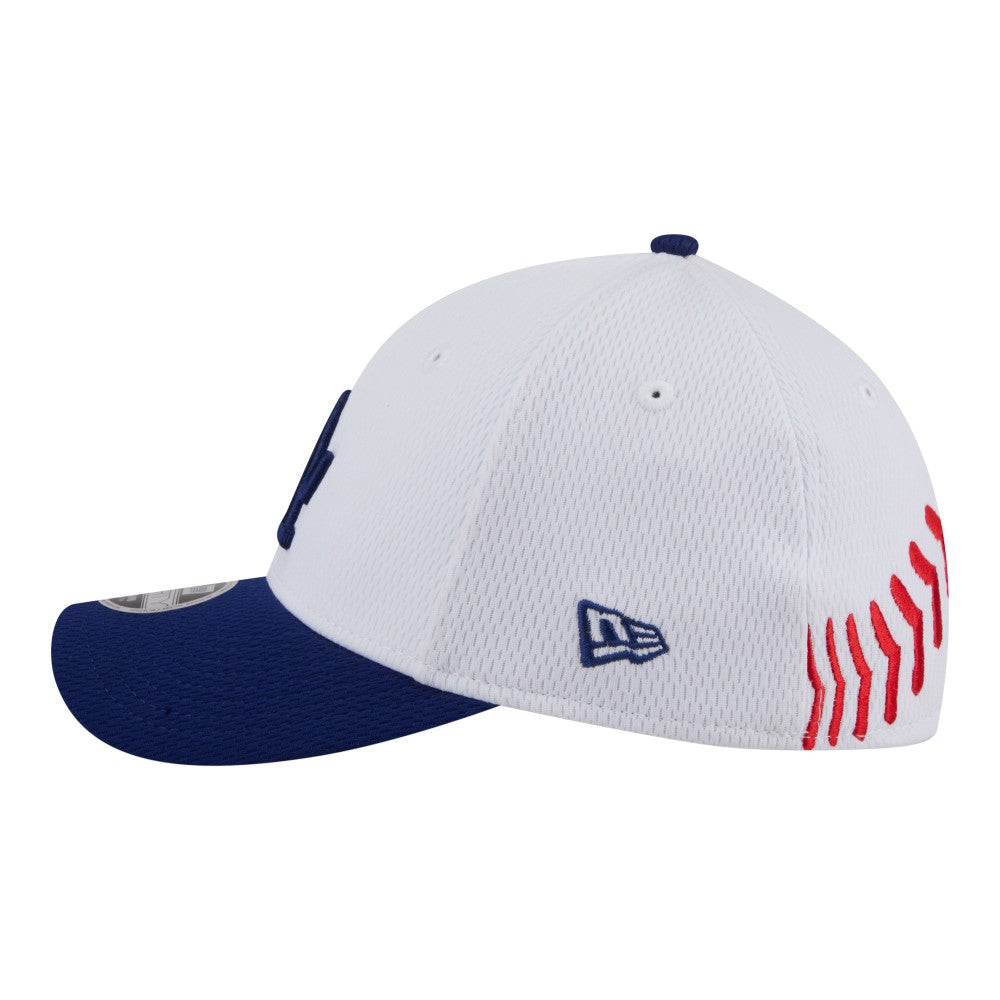 Los Angeles Dodgers New Era Youth Baseball 39THIRTY M-Crown Flex Hat - White/Royal Hats