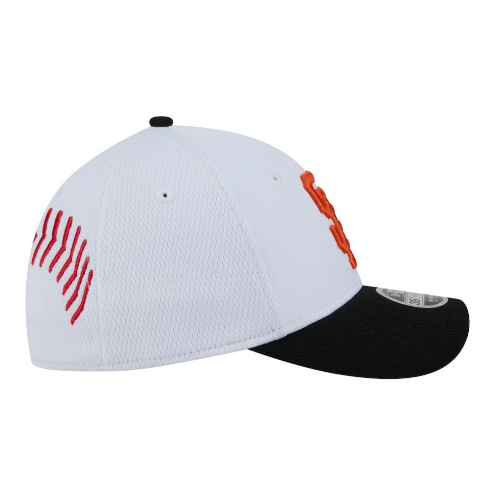 San Francisco Giants New Era Youth Baseball 39THIRTY M-Crown Flex Hat - White/Black Hats