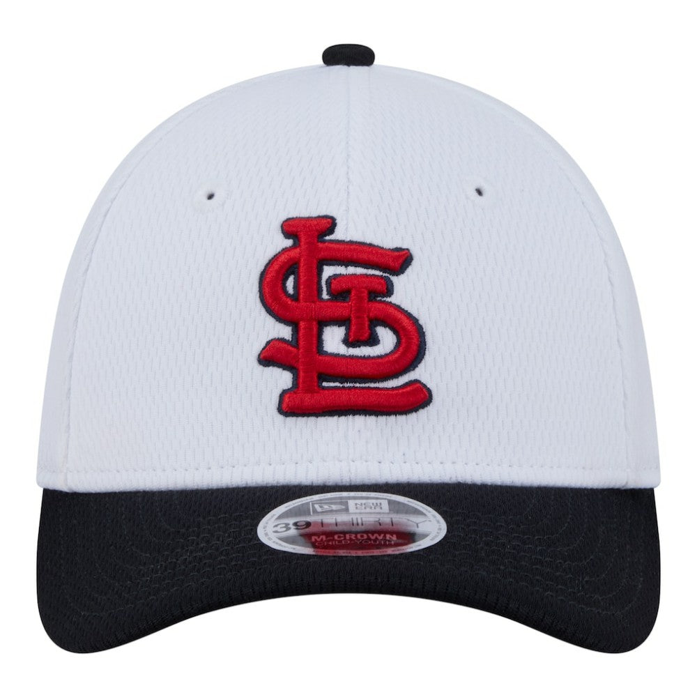 St. Louis Cardinals New Era Youth Baseball 39THIRTY M-Crown Flex Hat - White/Red Hats