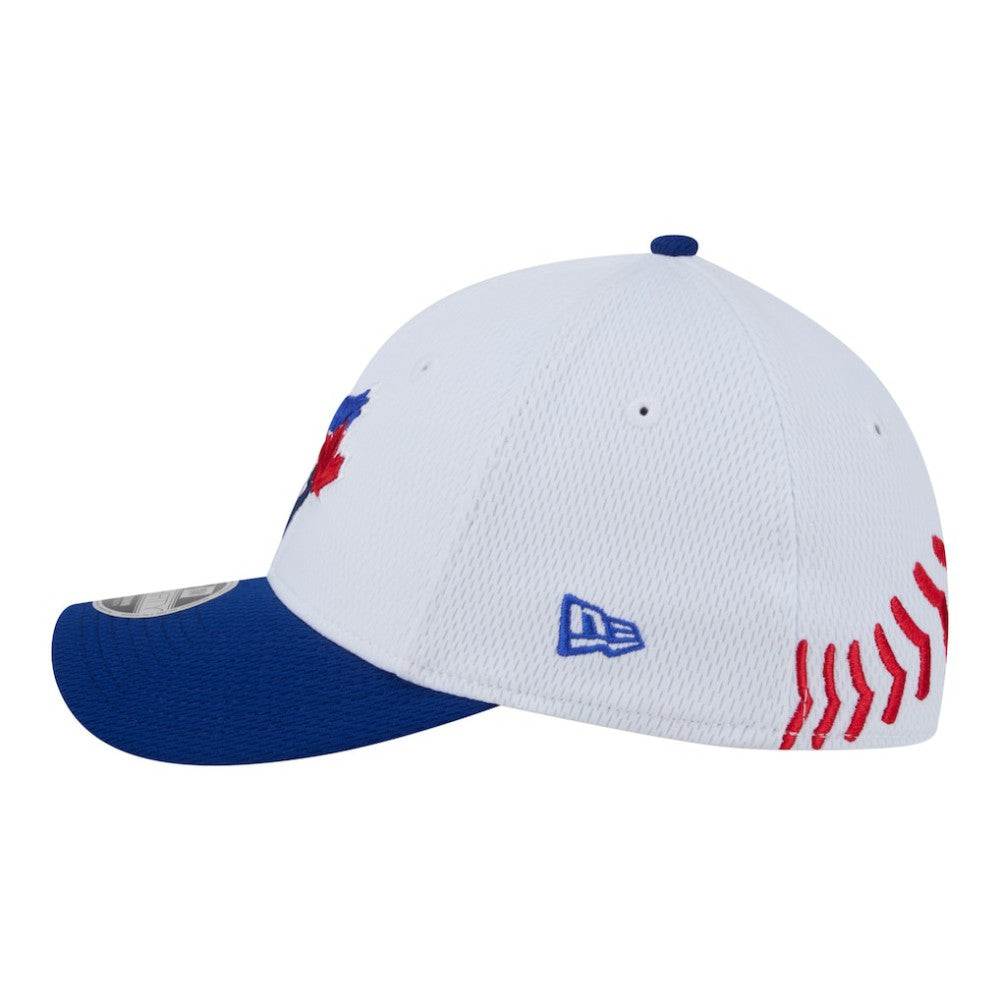 Toronto Blue Jays New Era Youth  Baseball 39THIRTY M-Crown Flex Hat - White/Royal Hats
