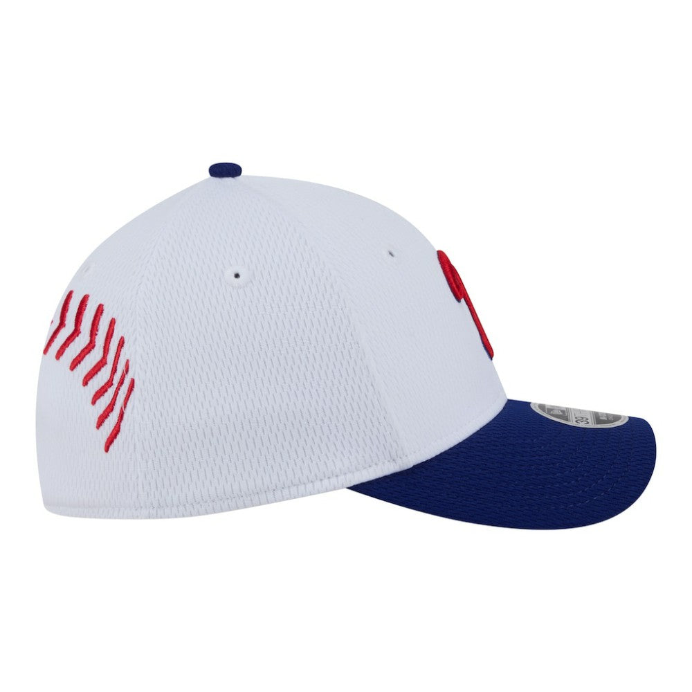 Philadelphia Phillies New Era Youth Baseball 39THIRTY M-Crown Flex Hat - White/Red Hats