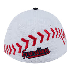 Cleveland Guardians New Era Youth Baseball 39THIRTY M-Crown Flex Hat - White/Navy Hats