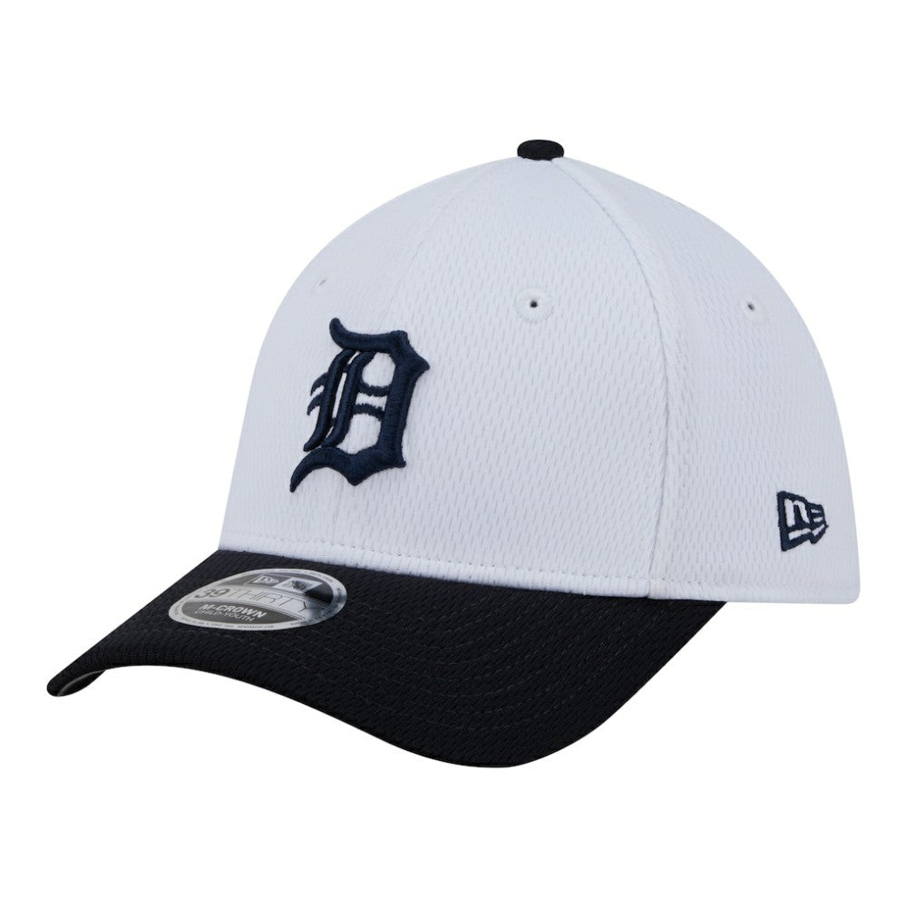 Detroit Tigers New Era Youth Baseball 39THIRTY M-Crown Flex Hat - White/Navy Hats