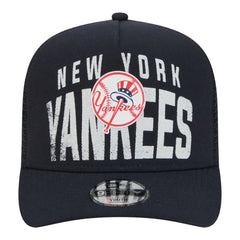 New York Yankees New Era Youth Logo Fade A-Frame 9FIFTY Snapback Hat - Navy Hats