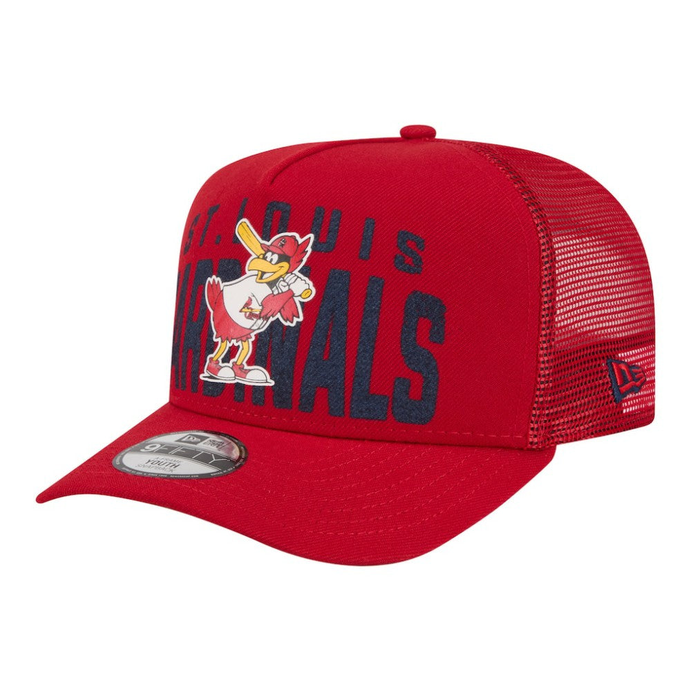 St. Louis Cardinals New Era Youth Logo Fade A-Frame 9FIFTY Snapback Hat - Red Hats